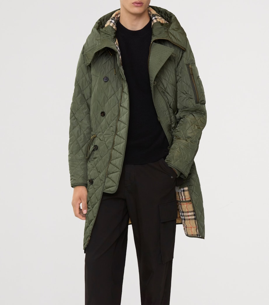 Burberry Green Reissued Quilted Parka