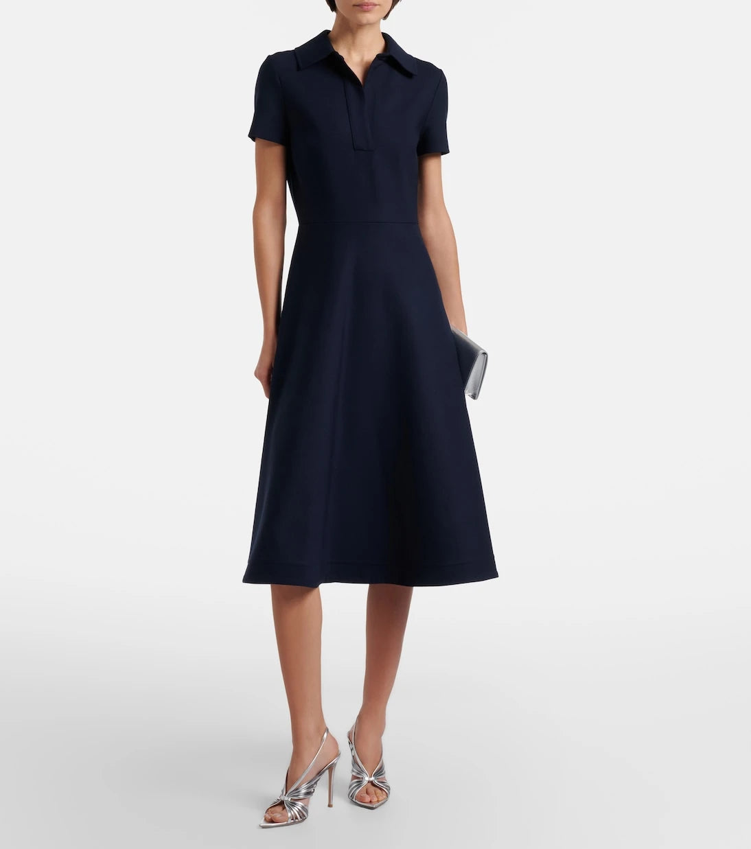 Oscar de la Renta - Belted wool-blend midi dress