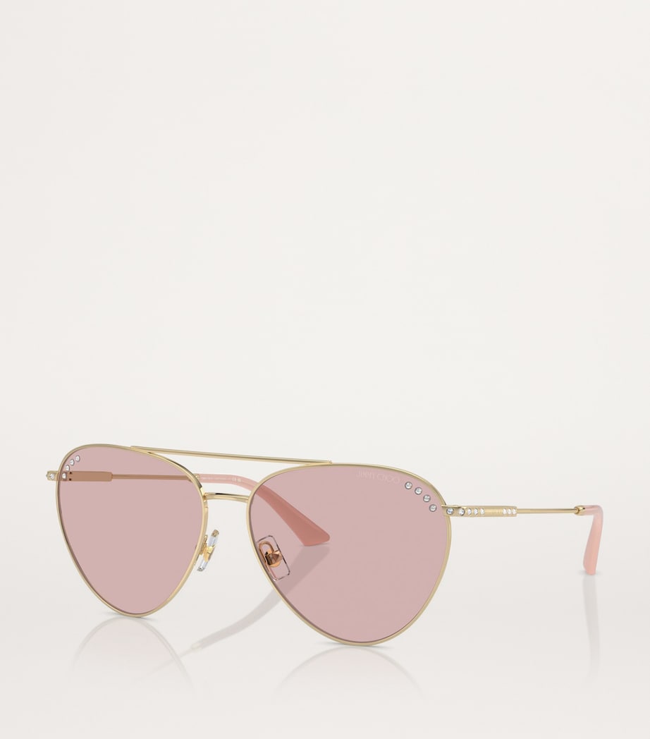 Jimmy Choo Gold Steel JC4002B Sunglasses
