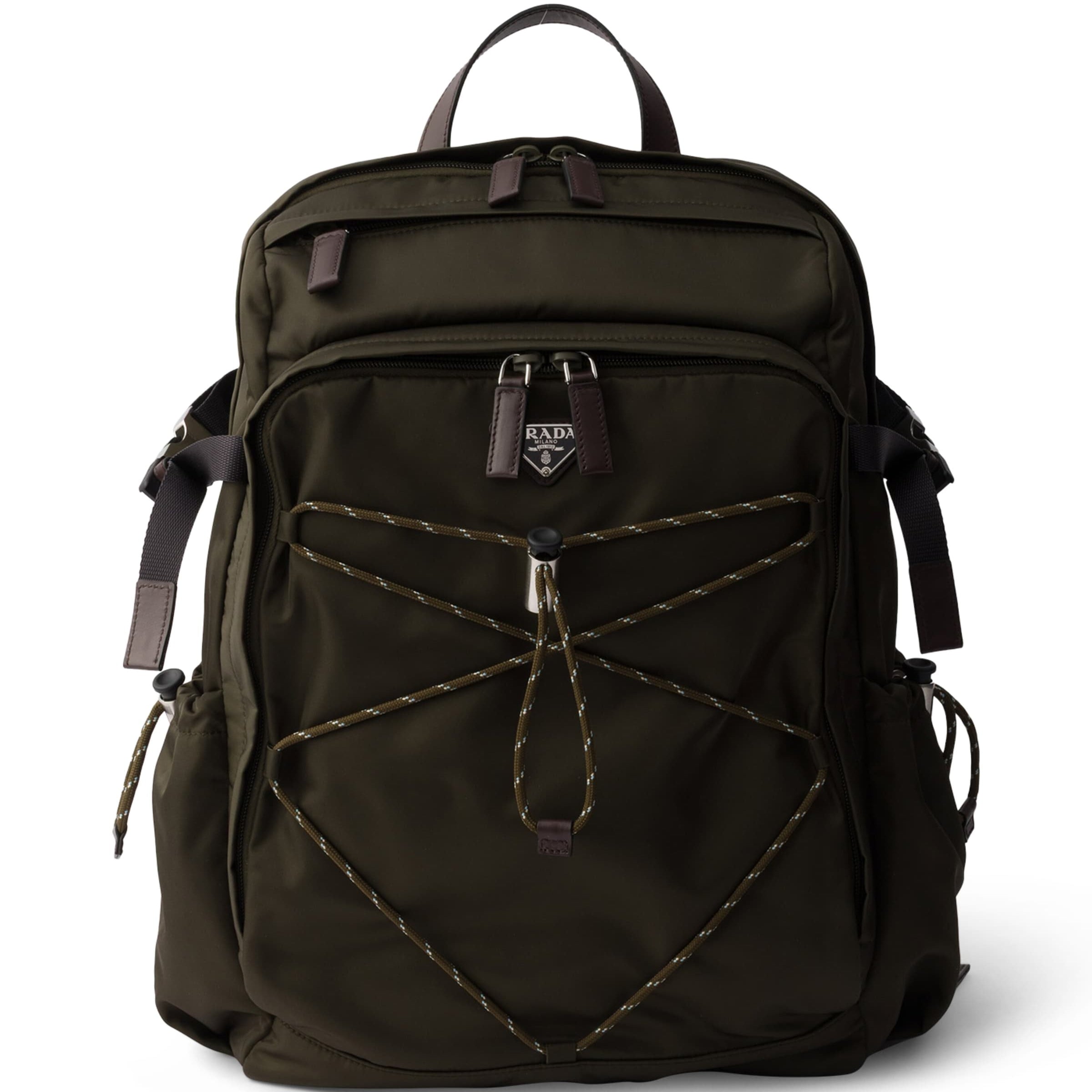Prada Re-Nylon and Leather Drawstring Backpack