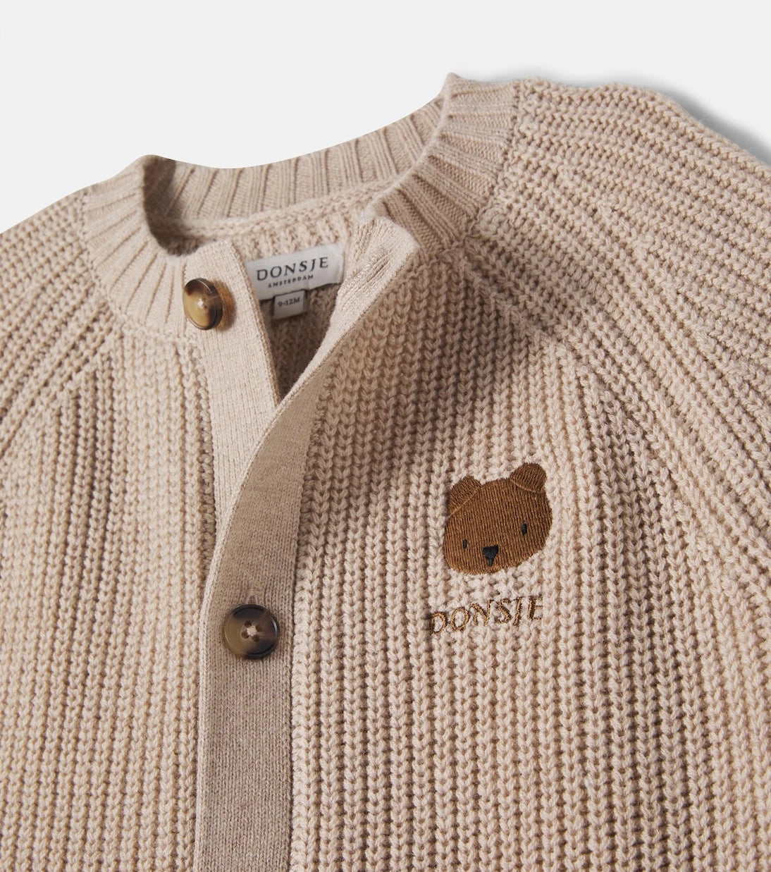 Donsje - Baby Dantje embroidered wool and cotton playsuit