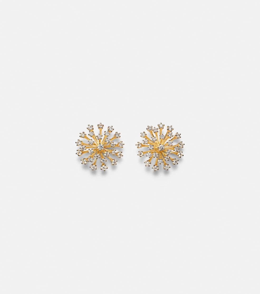 Sydney Evan - Burst Large 14kt gold earrings with diamonds