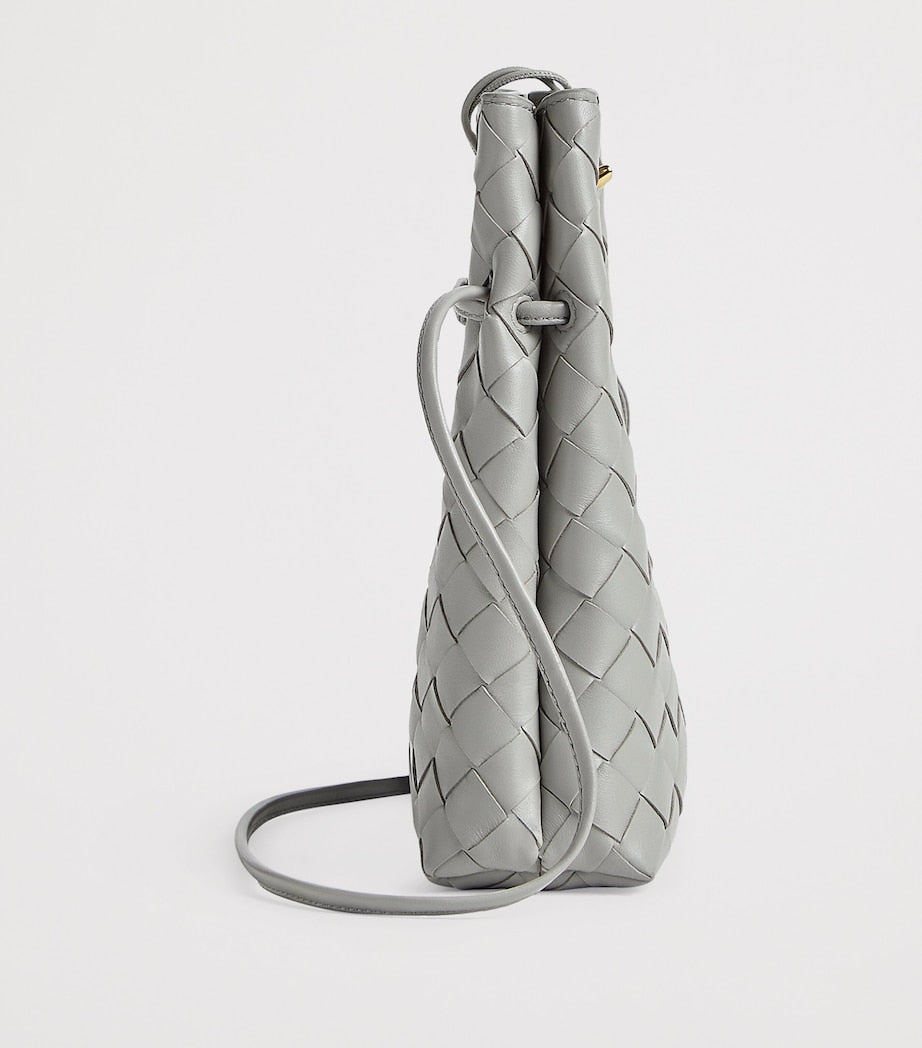 Grey Leather Andiamo Phone Pouch