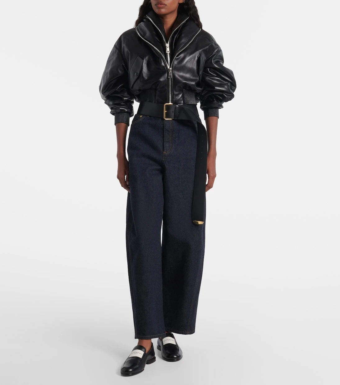 Givenchy - Cocoon yüksek bel geniş paça jean