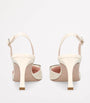 White Leather Trompette Slingback Pumps 70