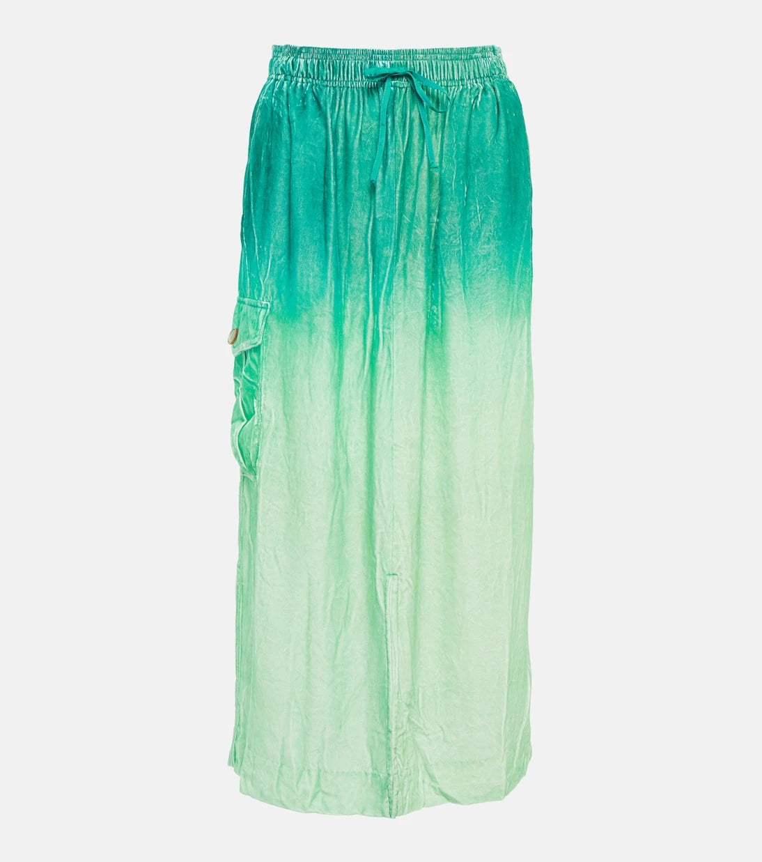 Acne Studios - Ombré velvet midi skirt