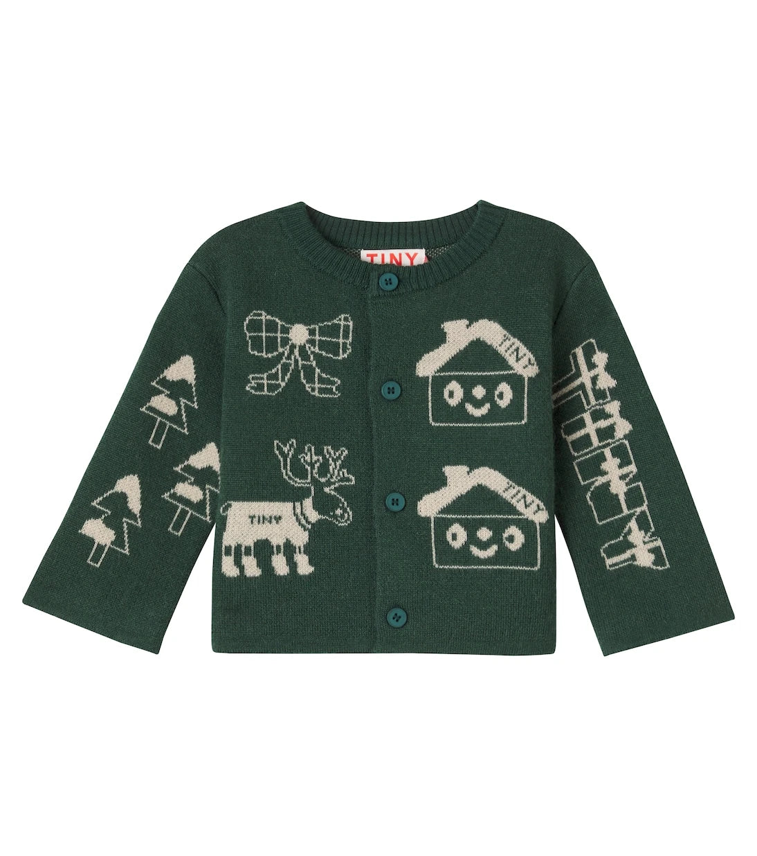 Tinycottons - Baby Tiny Town wool-blend cardigan
