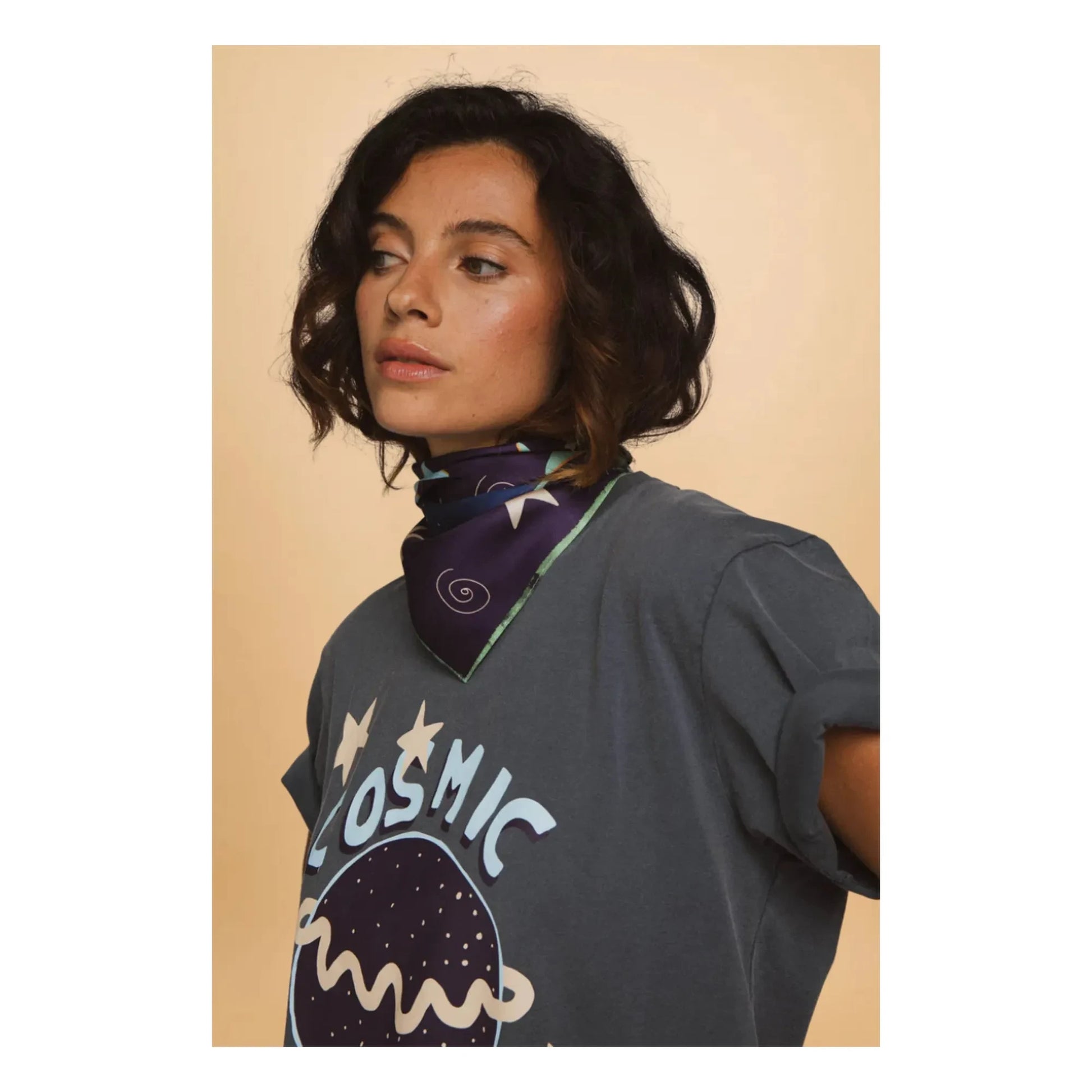 Elise Chalmin - Cosmic Trip Cotton T-shirt | Grey