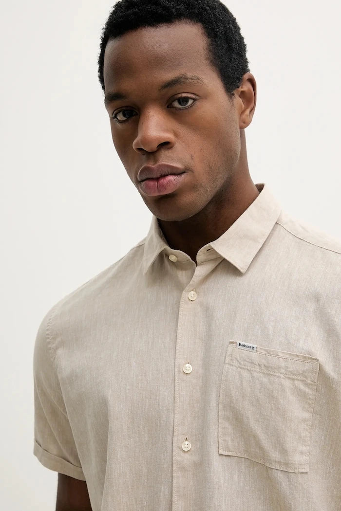 Barbour риза мъжка с лен Shirt Dept - Summer