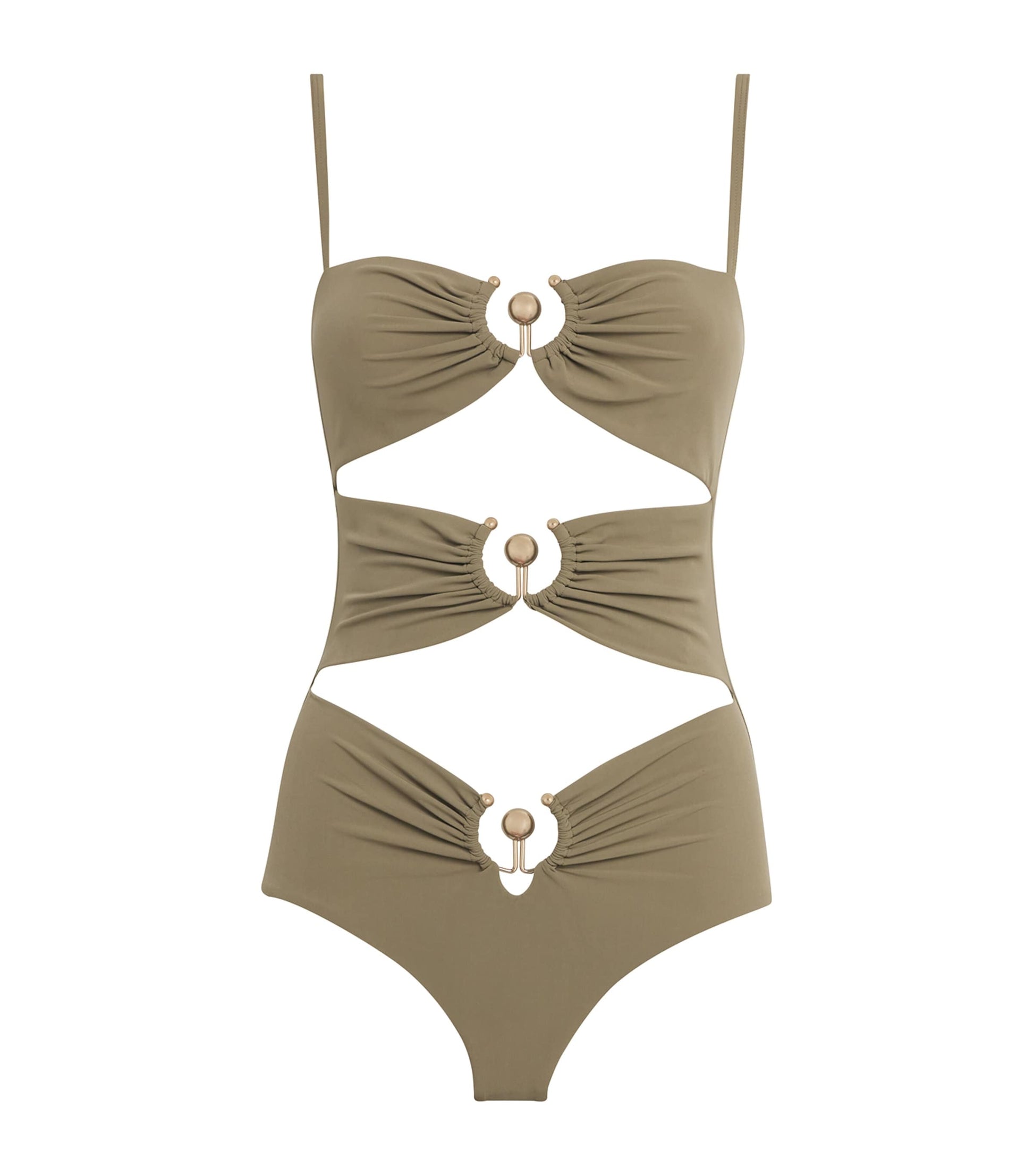 Green Cut-Out Orbit Swimsuit