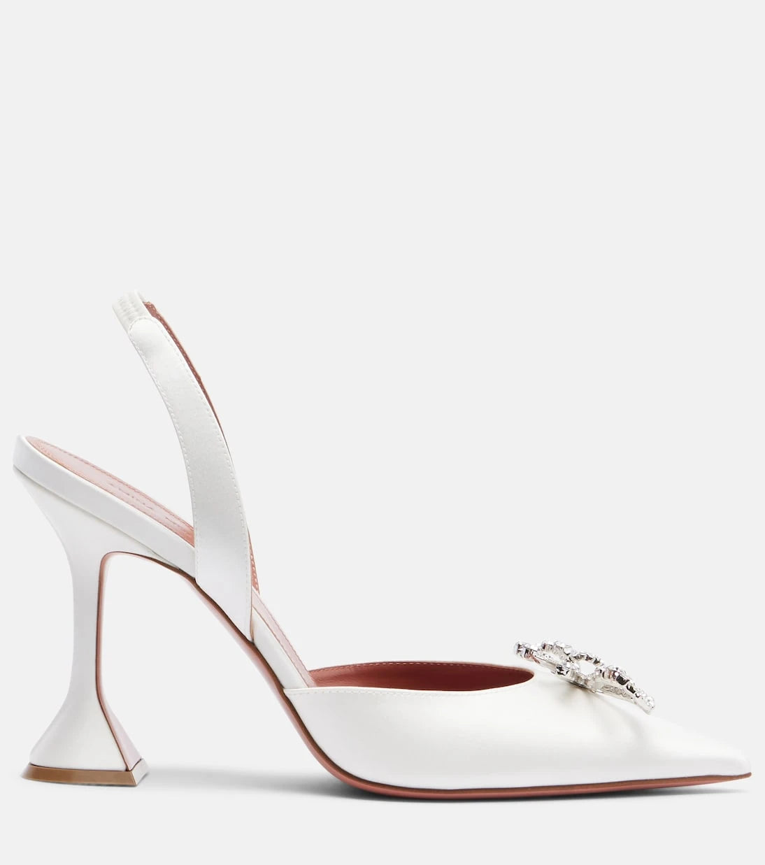 Amina Muaddi - Rosie 95 satin slingback pumps