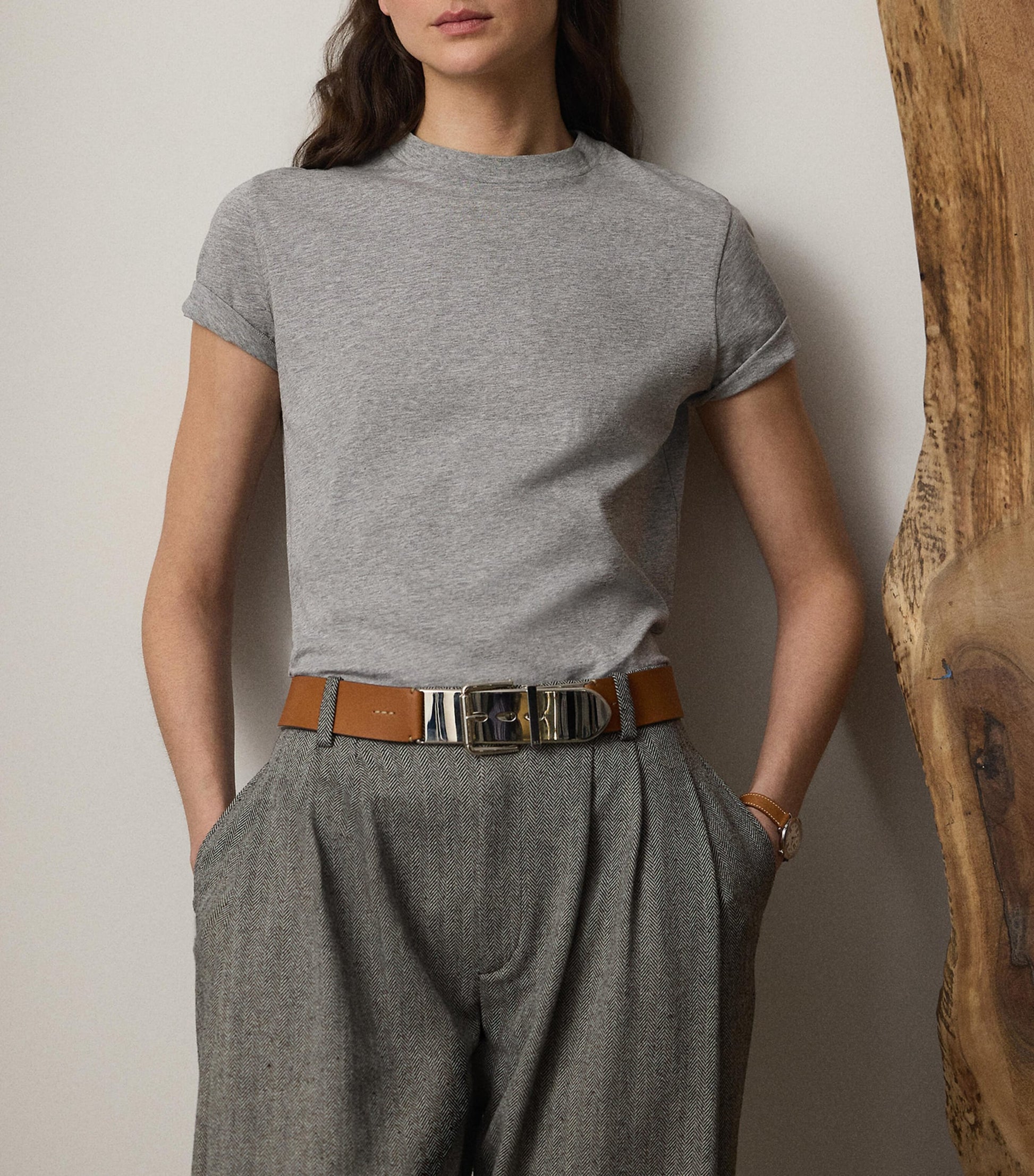 Grey Cotton Hallie T-Shirt