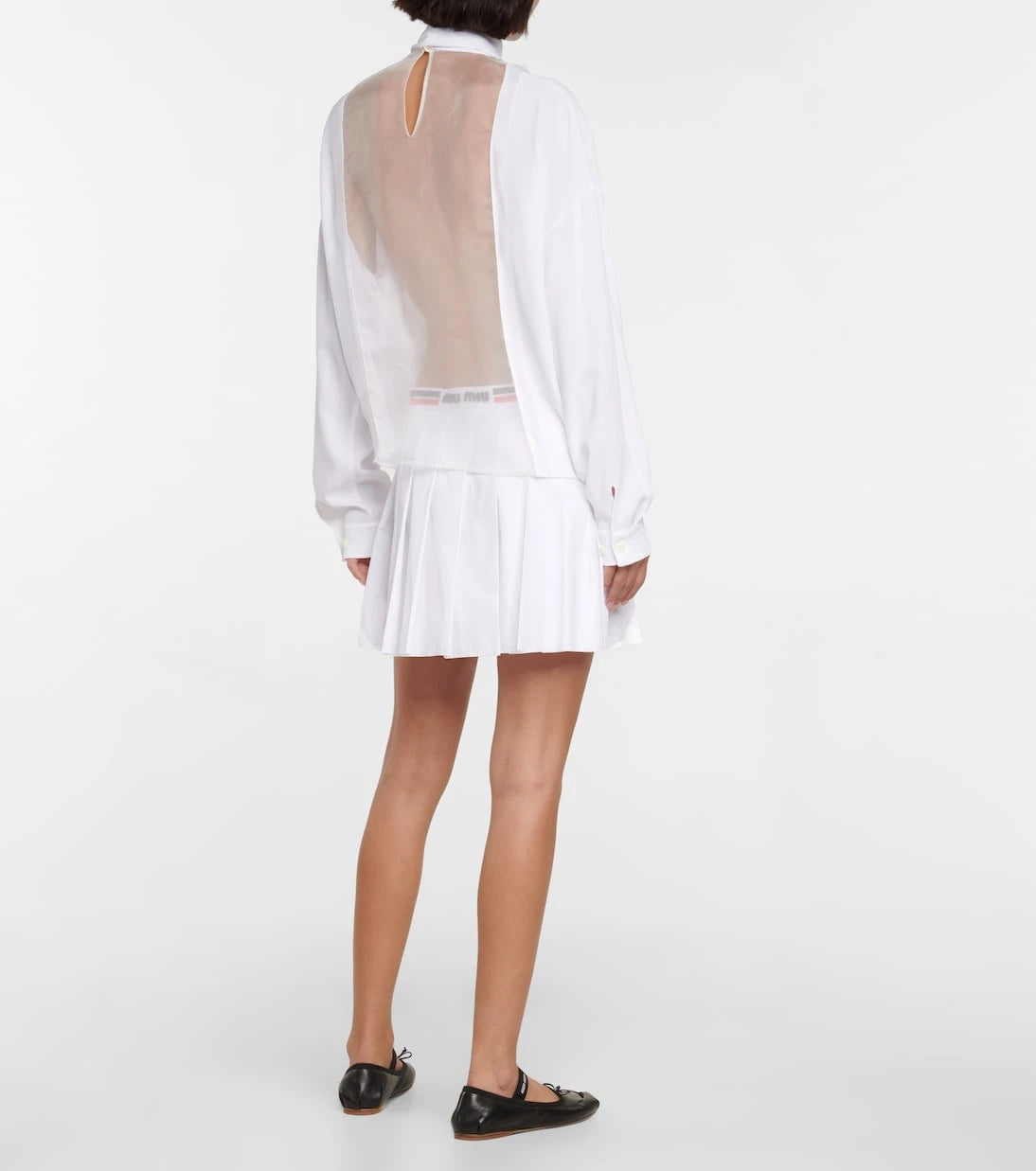 Miu Miu - Sablé tie-neck blouse