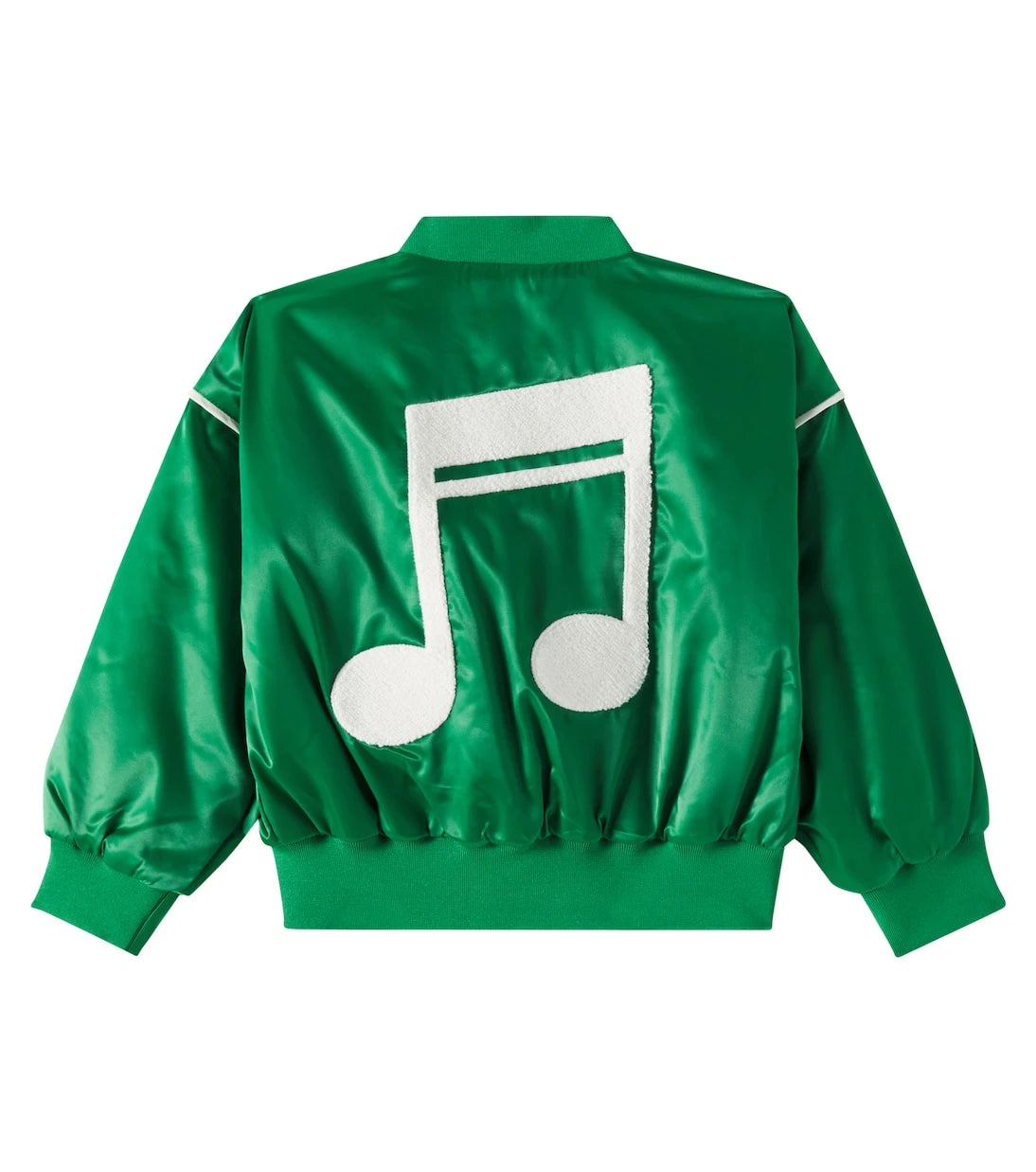 Mini Rodini - Note padded satin varsity jacket