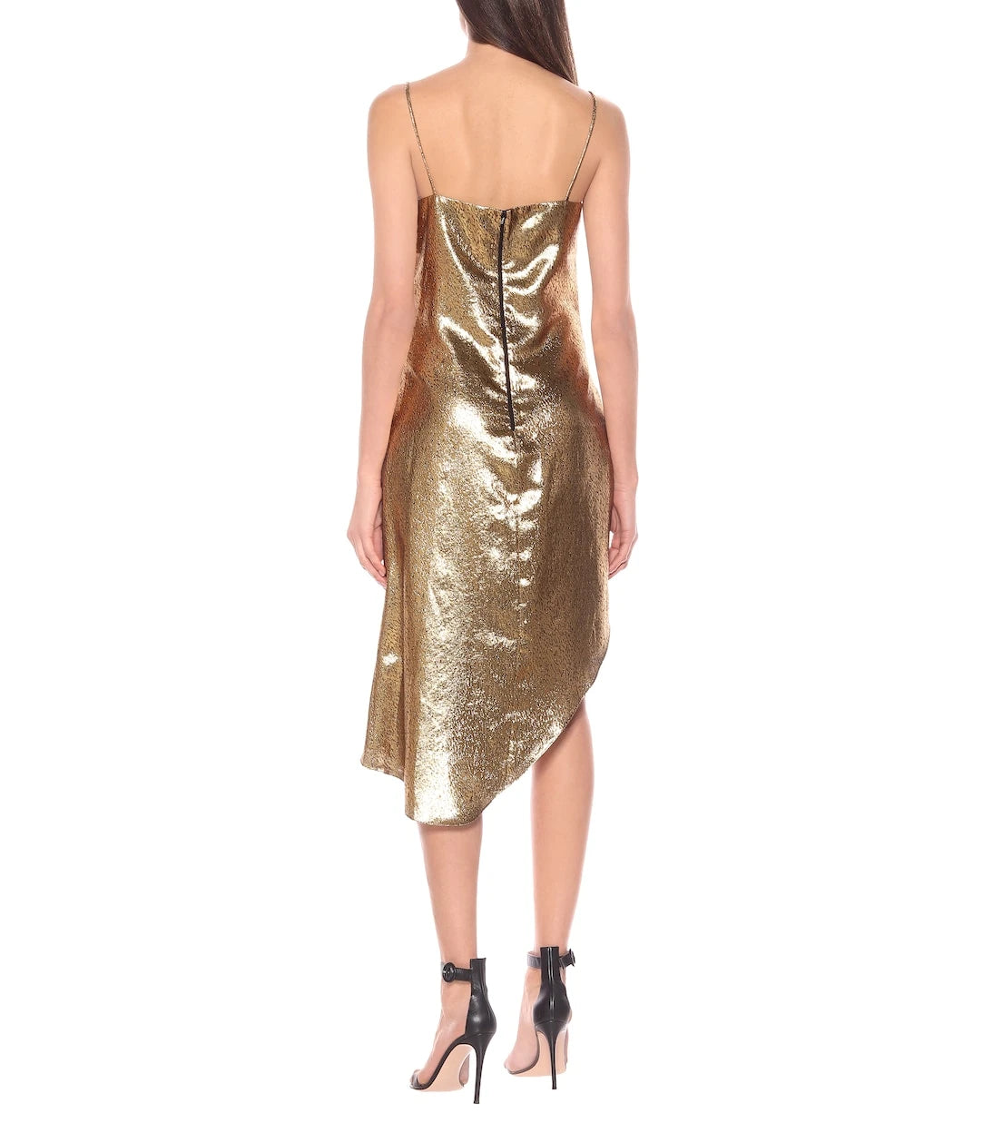 Halpern - Asymmetric lamé minidress