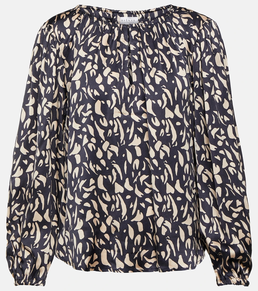 Velvet - Kade printed satin blouse