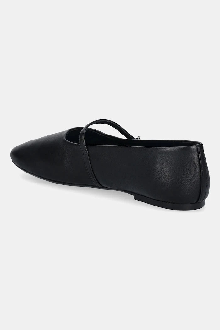 Calvin Klein OBLIQUE BALLERINA MJ LTH HDW Deri Balerin Ayakkabı