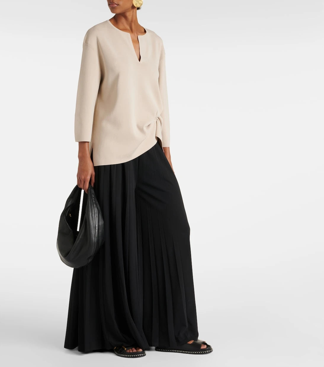 Max Mara - Leisure بنطلون واسع الساقين أريزيا جيرسيه