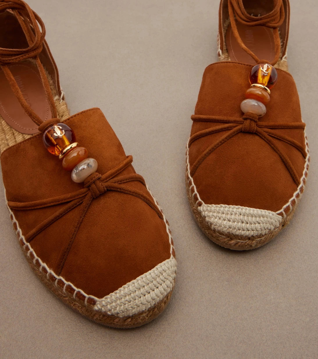 Jimmy Choo - Lemi embellished suede espadrilles