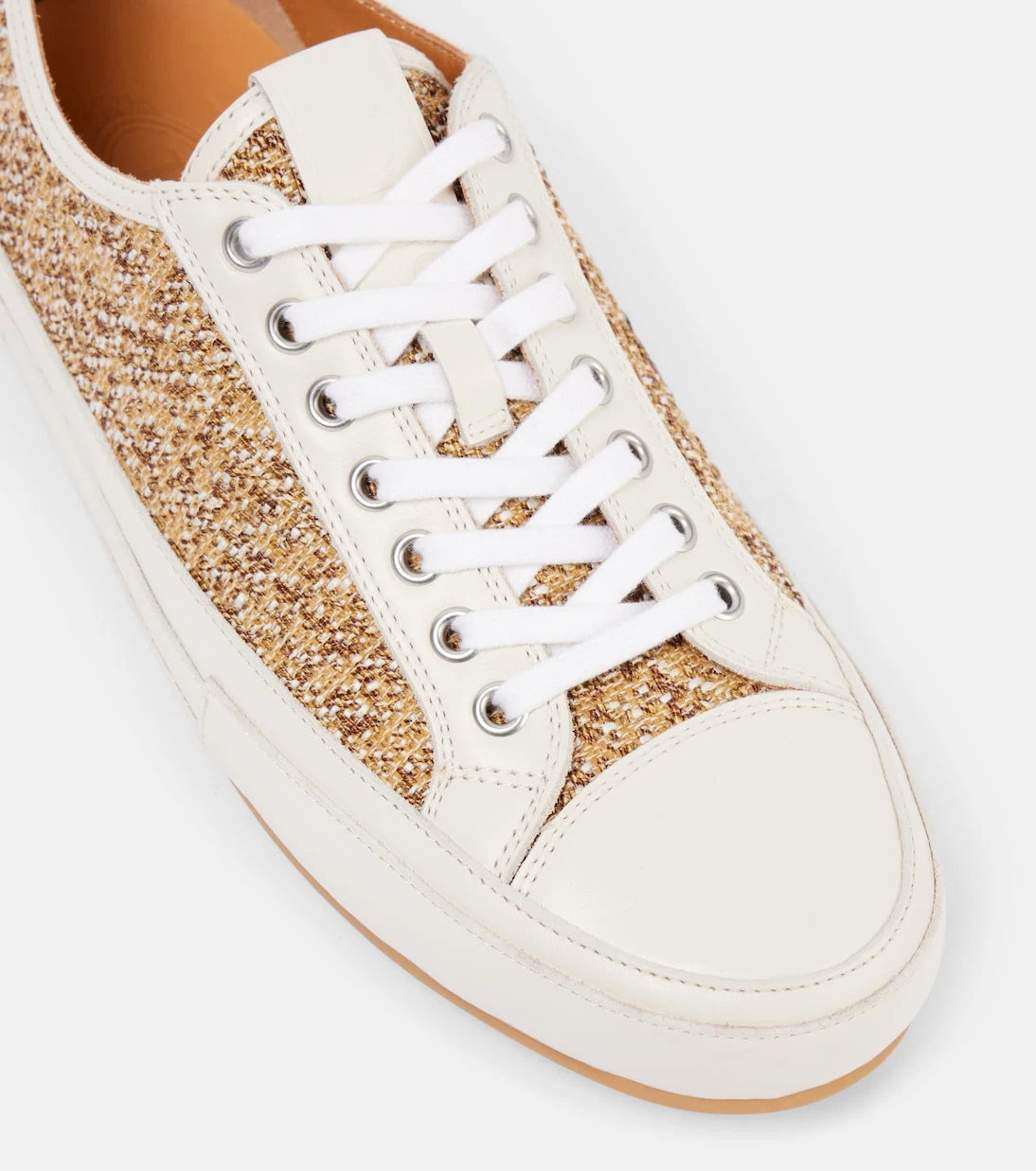 Tod's - Leather-trimmed tweed sneakers