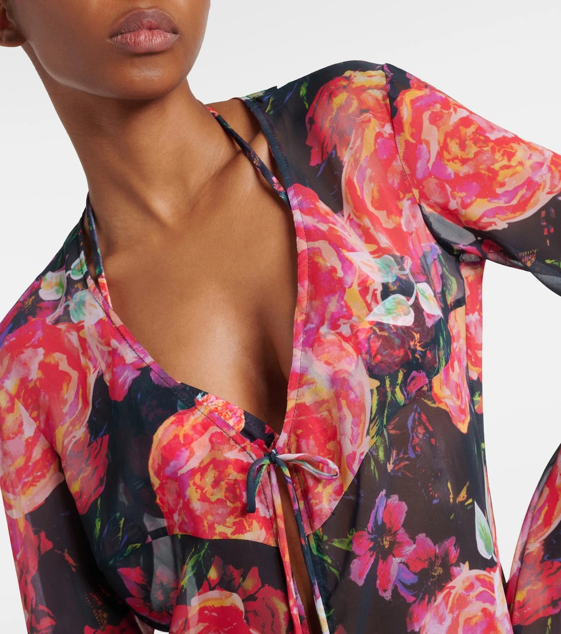 Bananhot - Vanessa floral chiffon beach cover-up