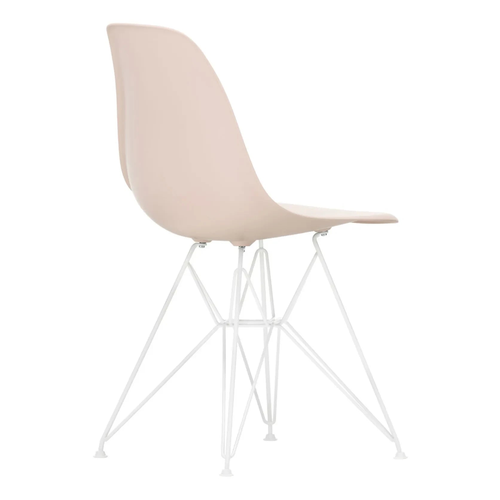 Vitra - DSR Plastic chair - white epoxy frame - Charles &amp; Ray Eames | Soft pink