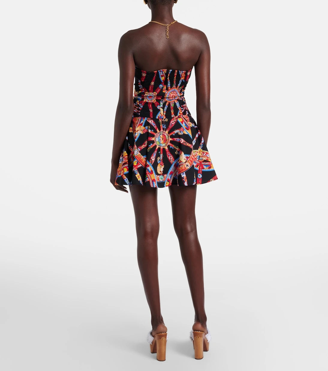 Dolce&Gabbana - Printed silk-blend minidress