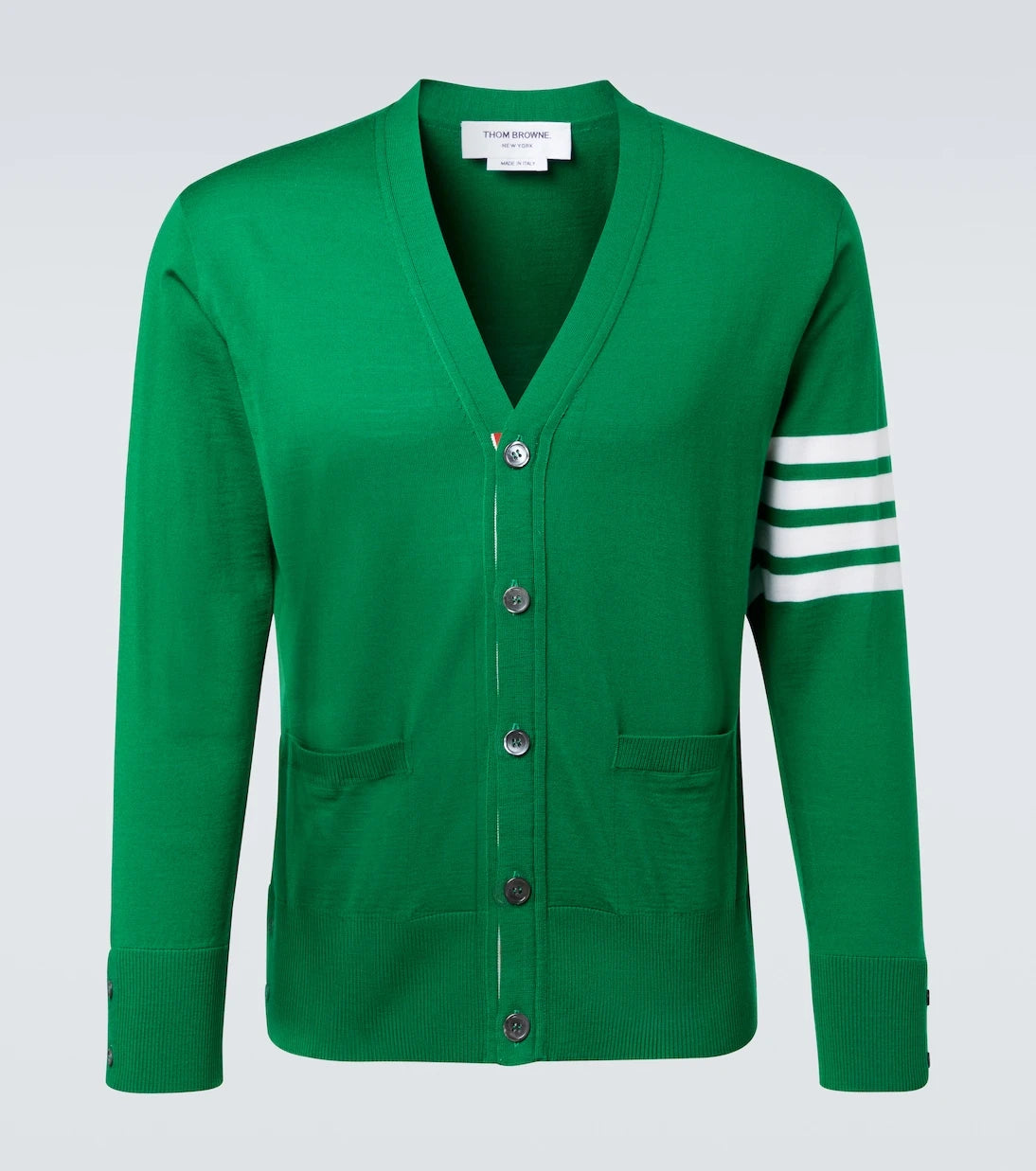 Thom Browne - 4-Bar virgin wool cardigan