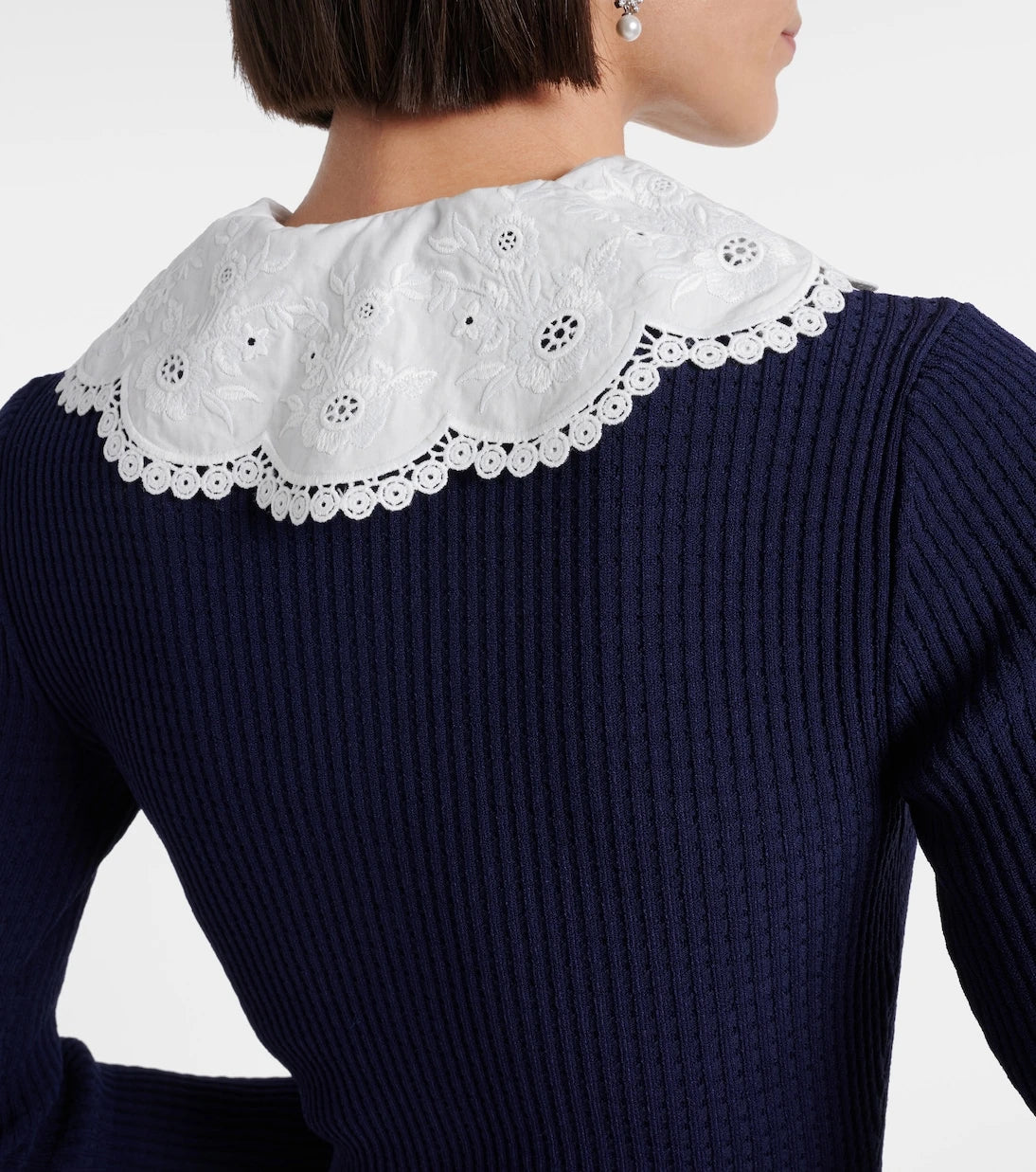 Self-Portrait - Waffle-knit minidress