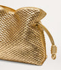 Gold Medium Leather Scales Flamenco Clutch