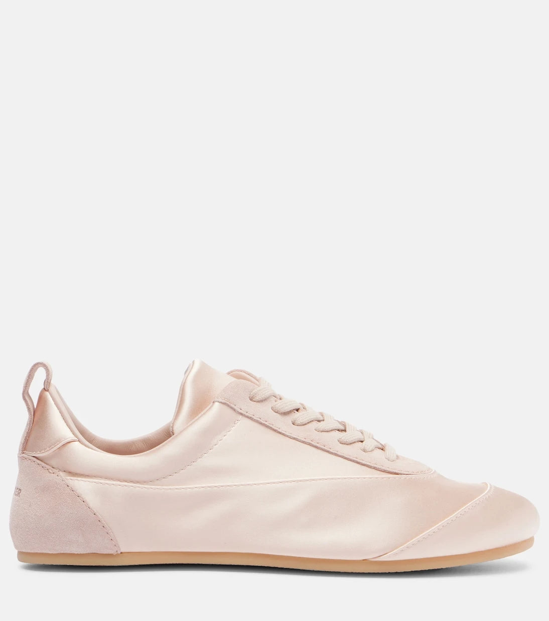 Jil Sander - Floor suede-trimmed satin sneakers