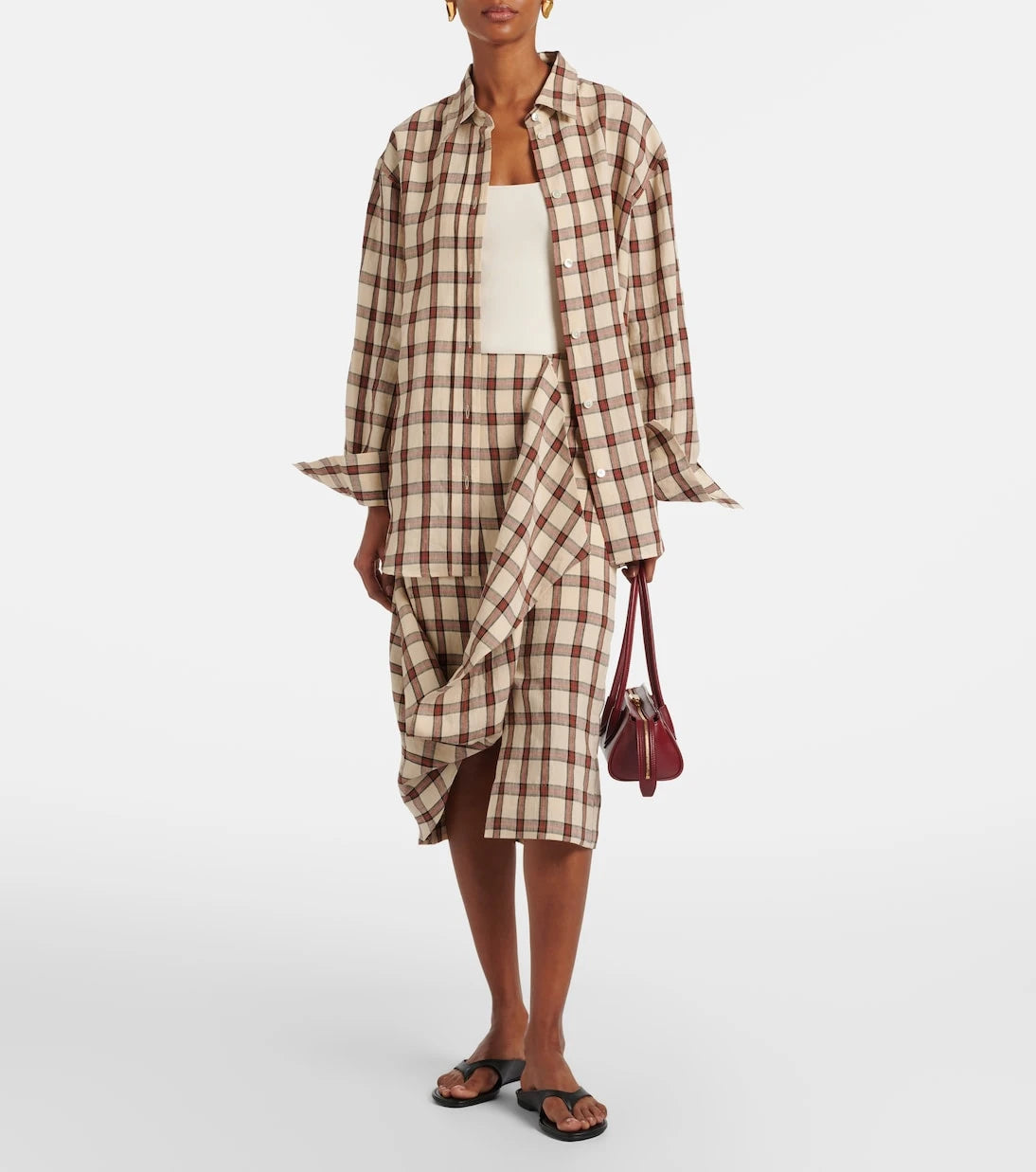 Róhe - Checked linen shirt