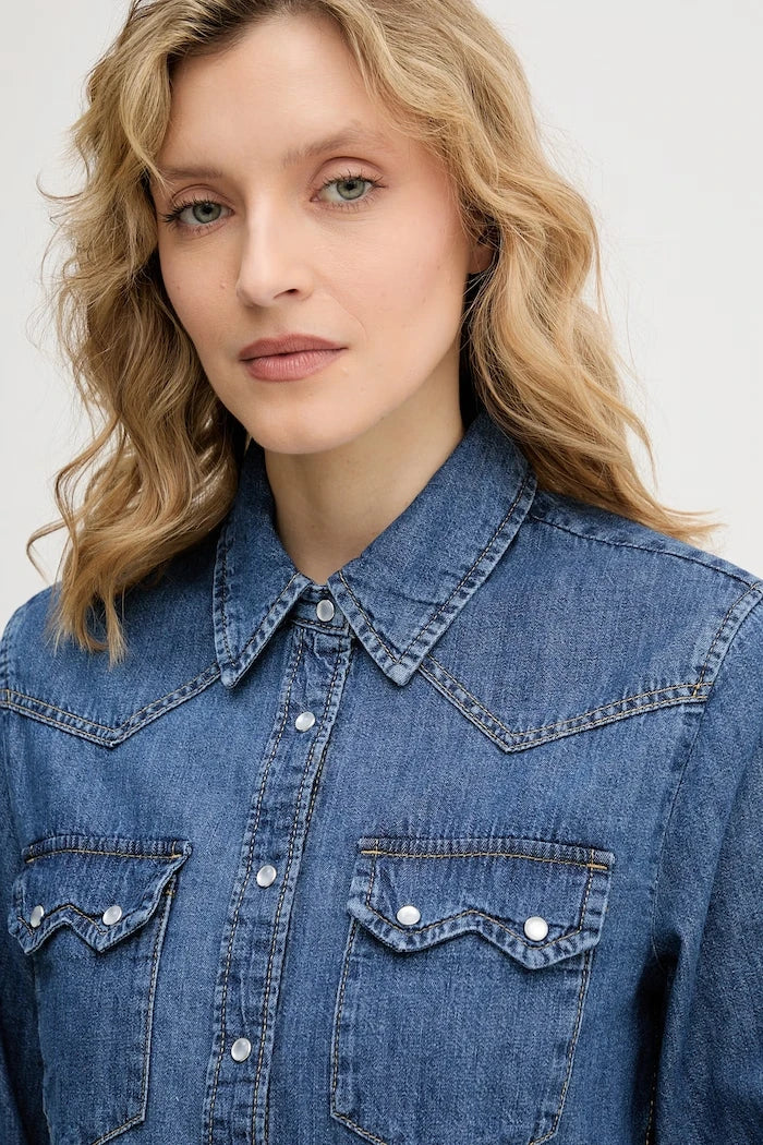 United Colors of Benetton kadın denim gömlek