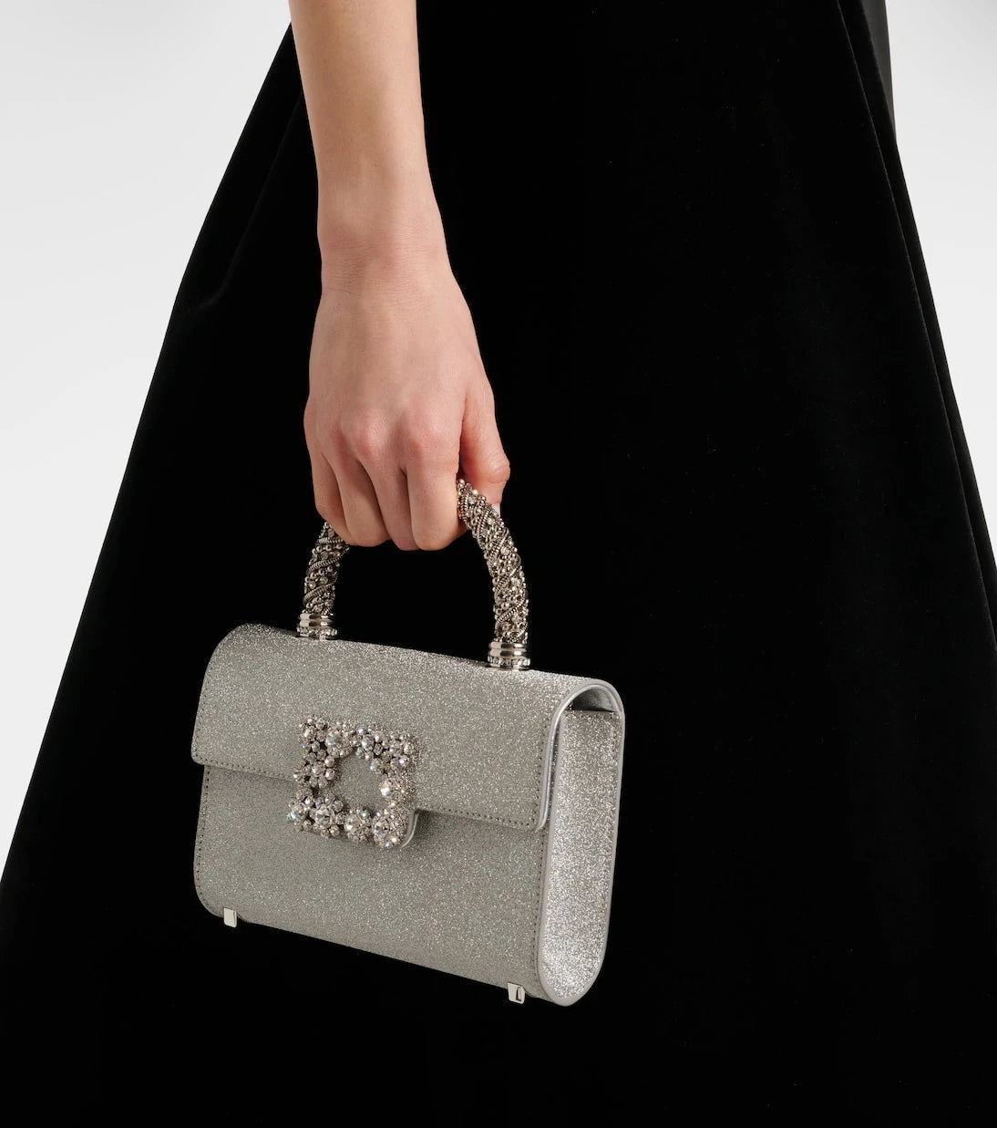 Roger Vivier - Jewel Efflorescence Mini glitter tote bag