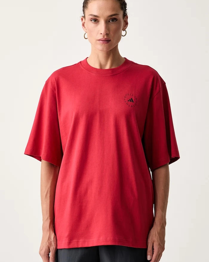 adidas by Stella McCartney kadın pamuklu oversized tişört