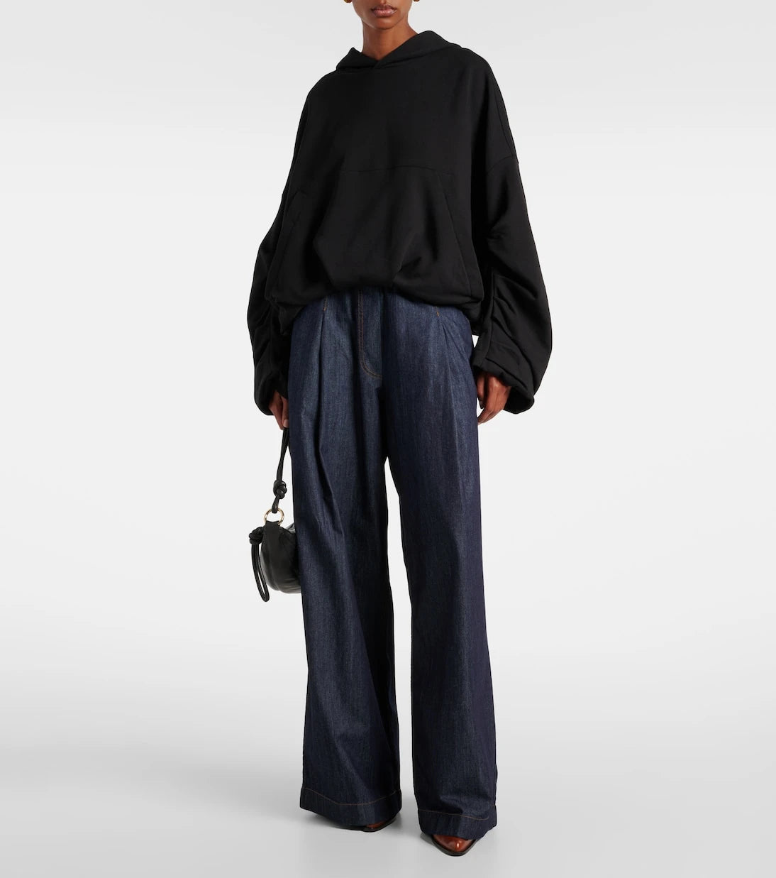 Dries Van Noten - Oversized draped cotton jersey hoodie