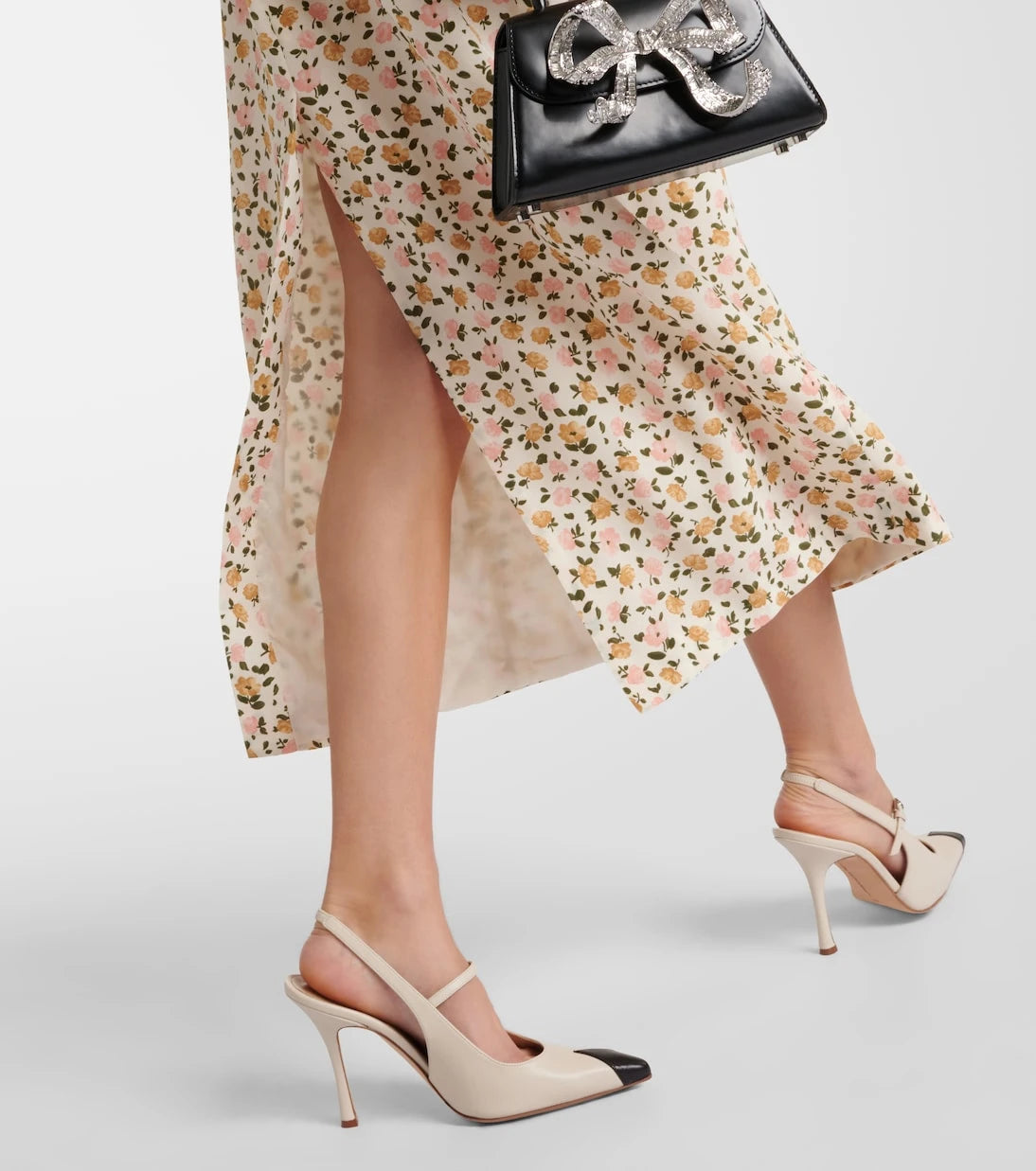 Alessandra Rich - Floral silk midi dress