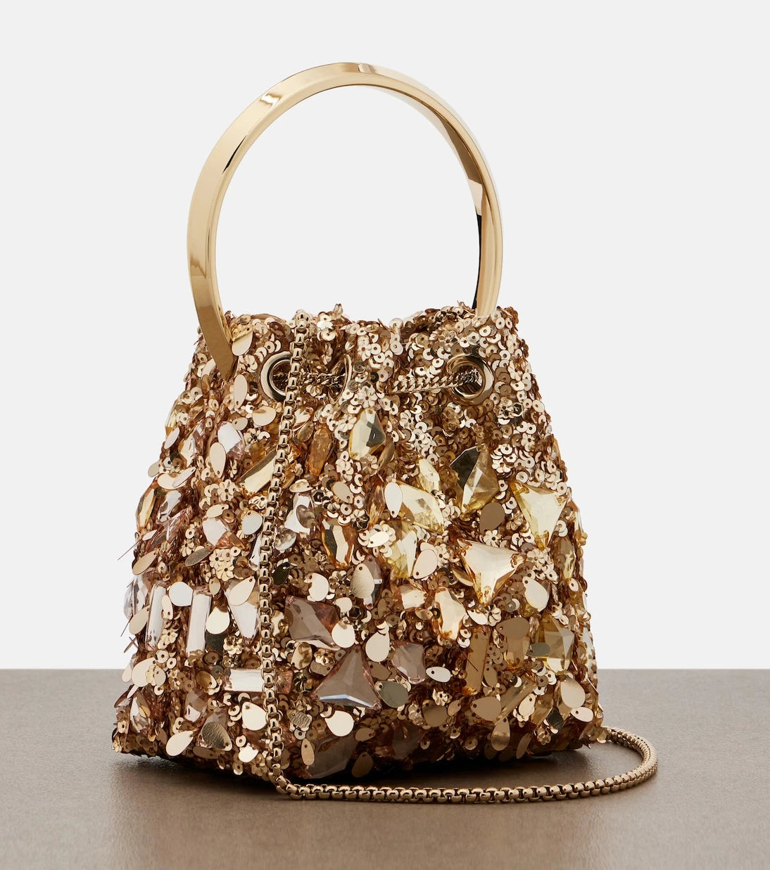 Jimmy Choo - Bon Bon Small embellished bucket bag