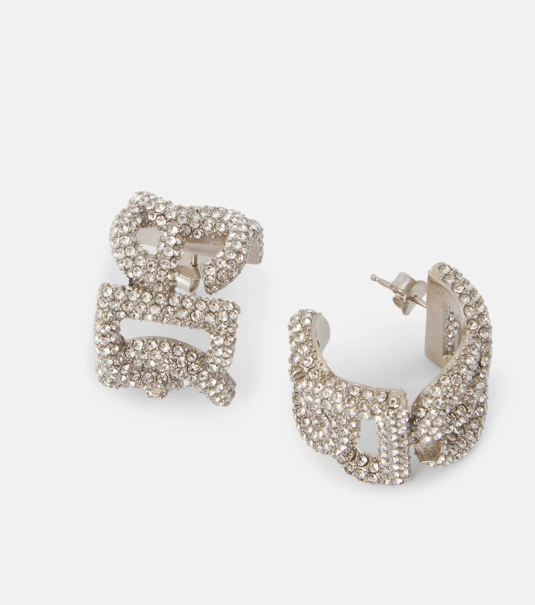 Dolce&Gabbana - DG crystal-embellished hoop earrings