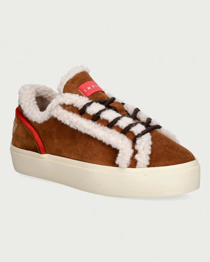 Inuikii Lila Shearling Lace Up Kadın Süet Sneaker
