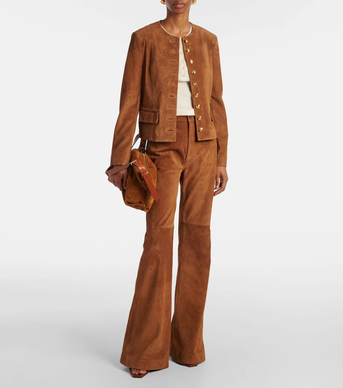 Nili Lotan - Roe suede flared pants