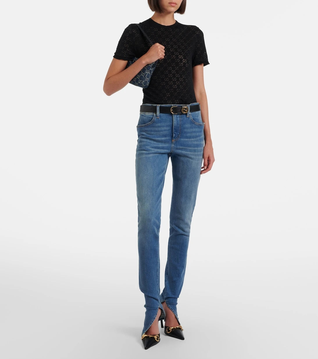 Gucci - GG cotton-blend devoré T-shirt