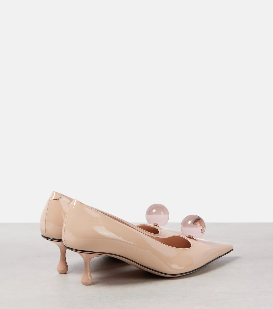 Jimmy Choo - Orb 50 embellished patent leather pumps