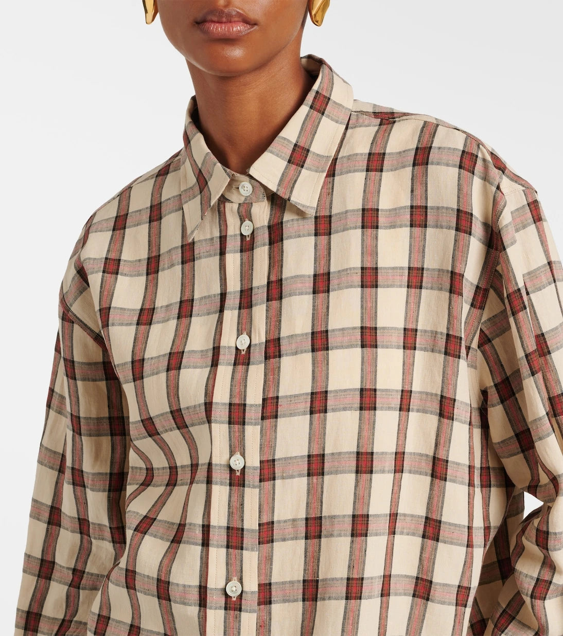 Róhe - Checked linen shirt