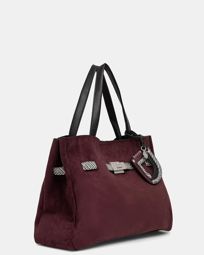 DKNY BRYAR kadın süet görünümlü shopping çanta