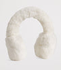Yves Salomon White Rex Rabbit Fur Earmuffs
