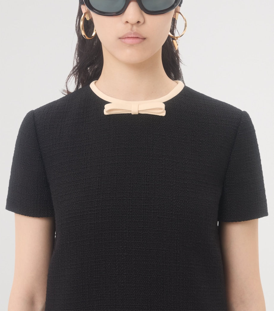 Valentino Beige Wool-Blend Mini Dress