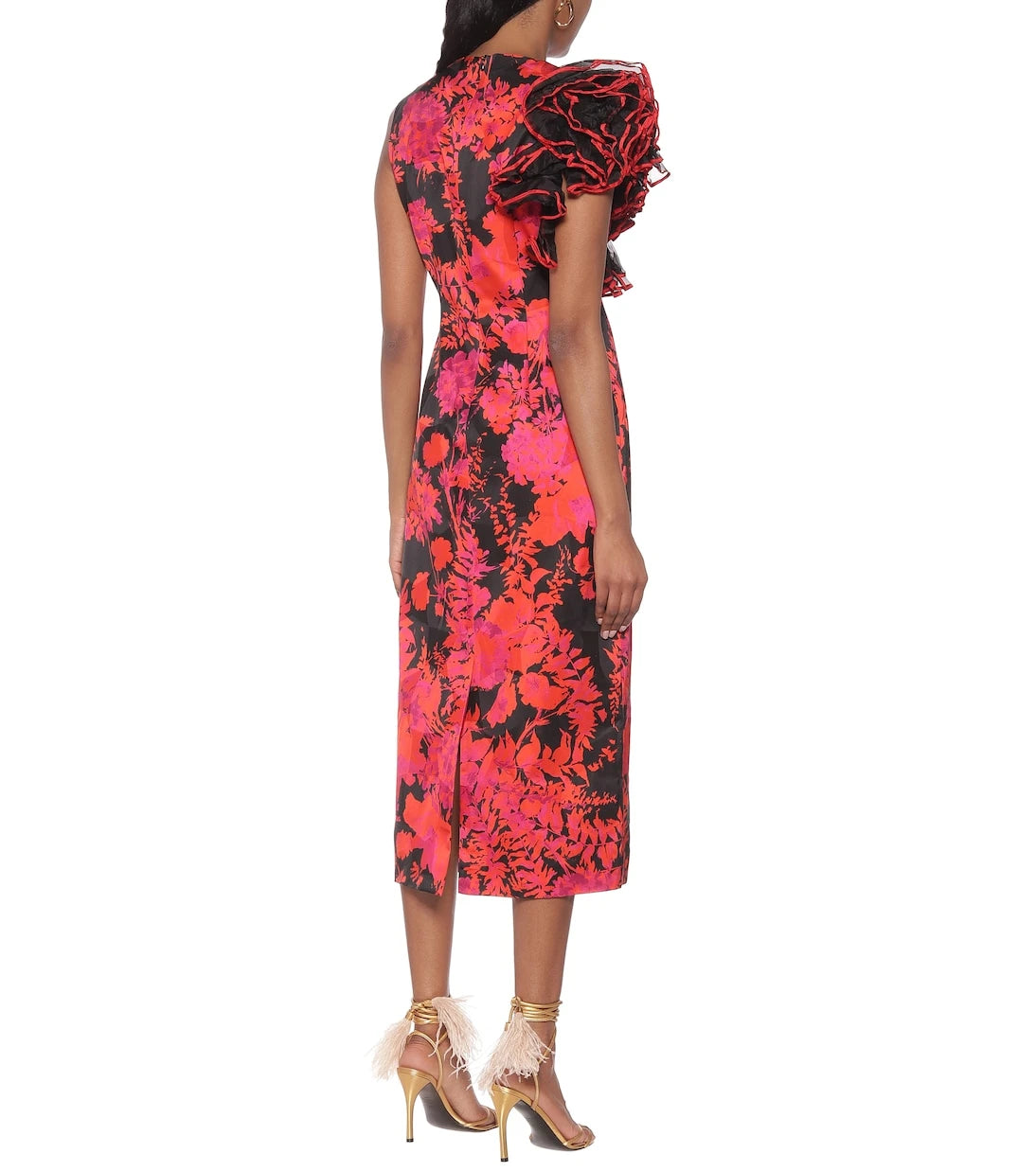 Dries Van Noten - Floral cotton-blend midi dress