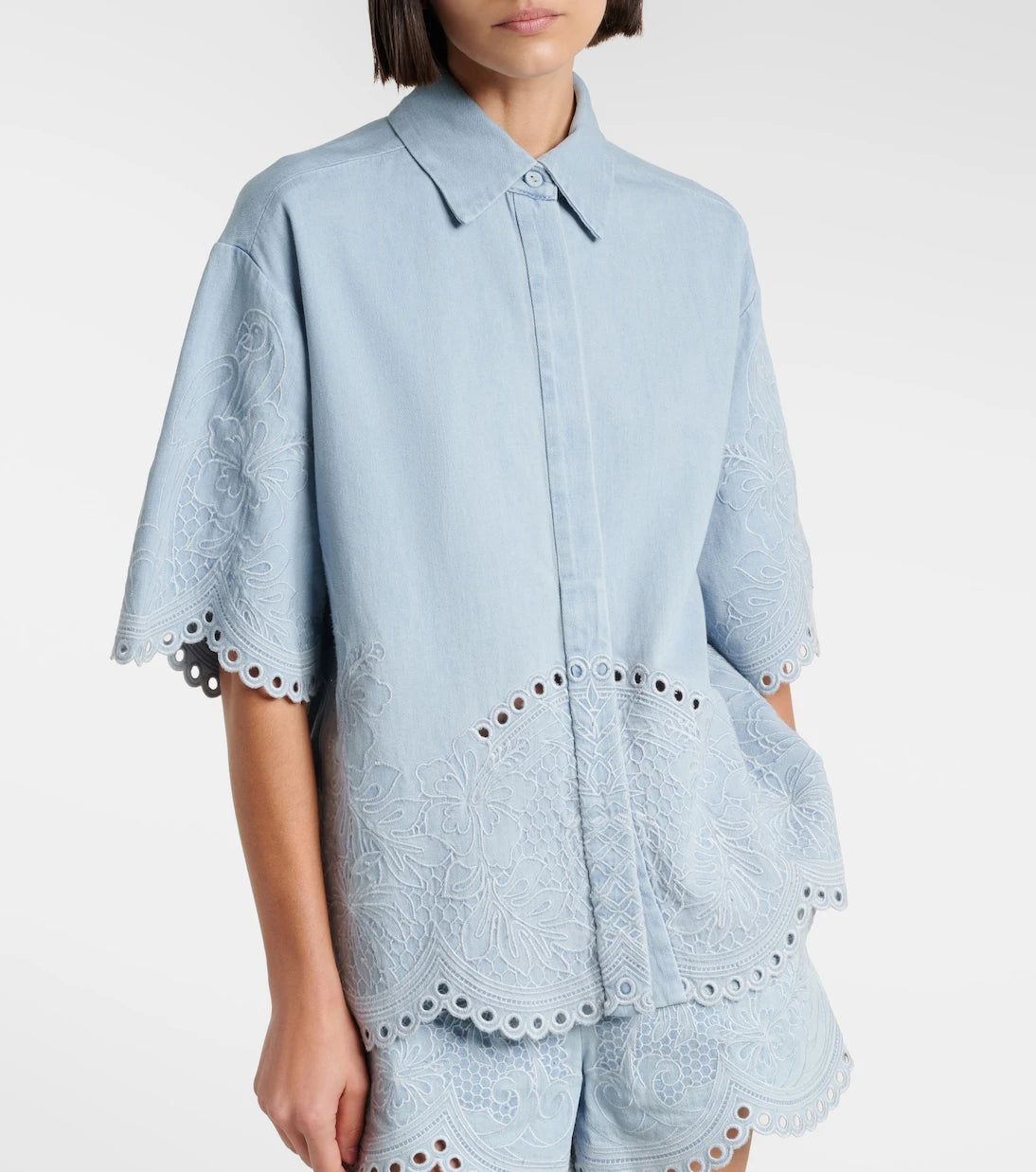 Zimmermann - Daylight broderie anglaise denim shirt