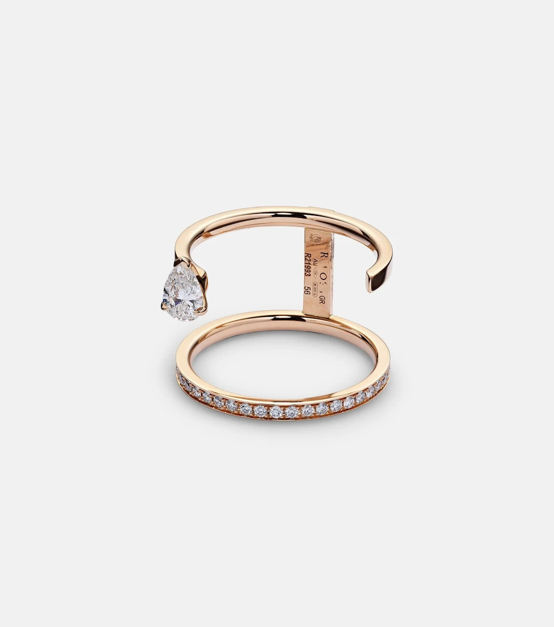 Repossi - Serti Sur Vide 18kt rose gold ring with diamonds